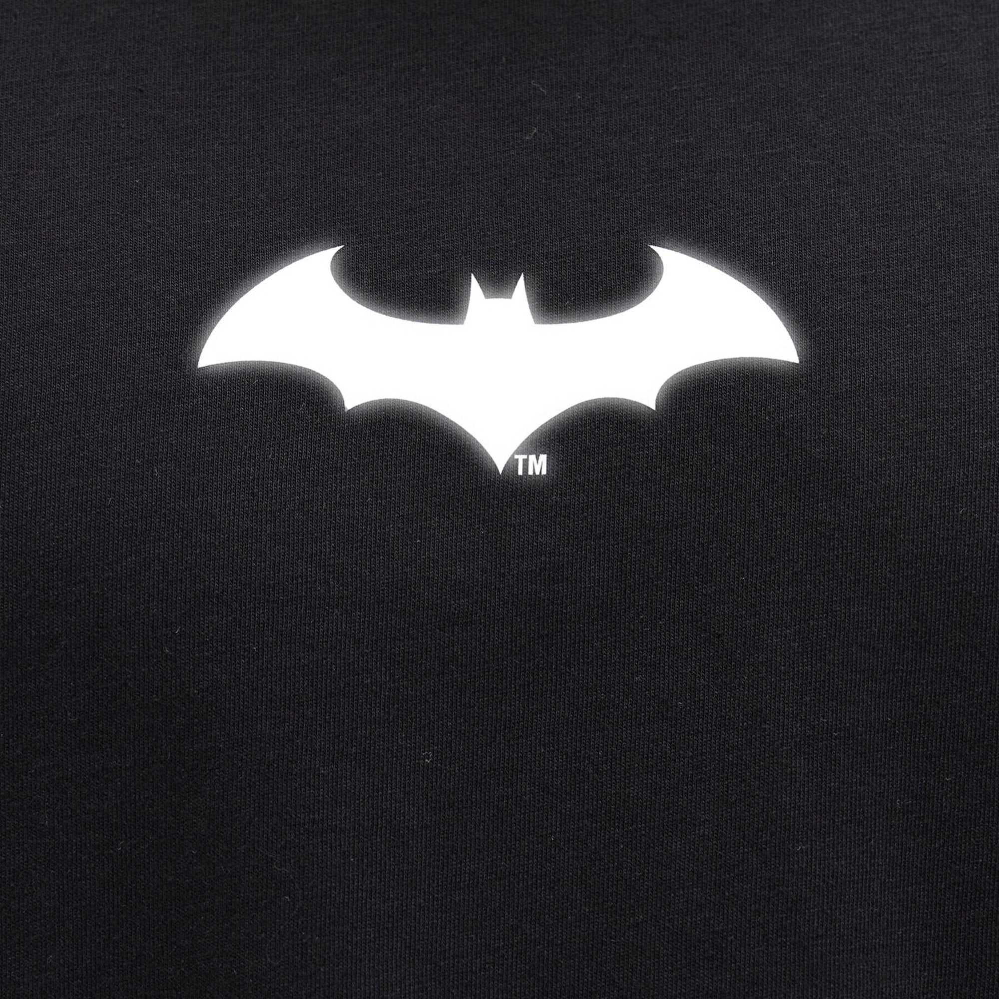 Mavi Batman Baskılı Siyah Tişört Loose Fit / Bol Rahat Kesim 066878-900