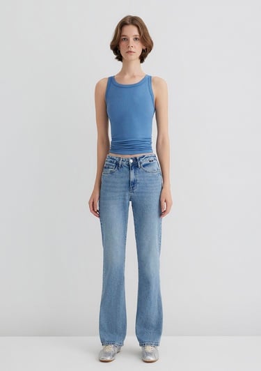  Mavi Miav 90lar İndigo Mavisi Jean Pantolon 1010299-83039