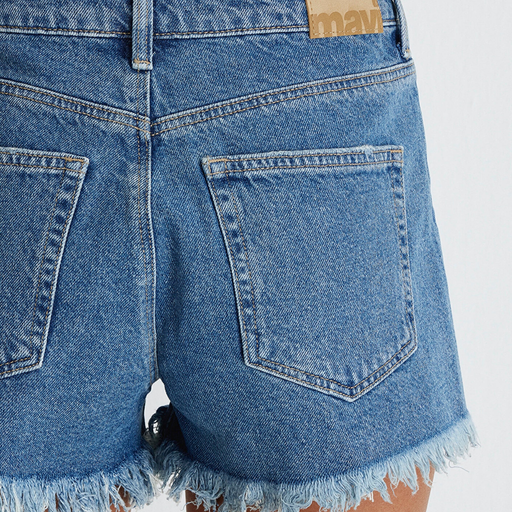 Mavi Rosie 90lar Koyu Mavi Jean Şort 1447433874