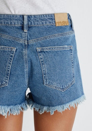  Mavi Rosie 90lar Koyu Mavi Jean Şort 1447433874