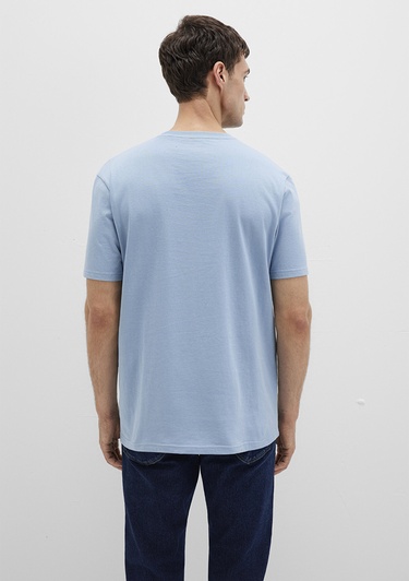  Mavi Mavi Logo Baskılı Mavi Tişört Regular Fit / Normal Kesim 0610943-70731