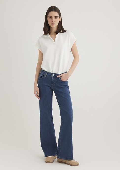  Mavi Deli Dolu Casual Koyu Mavi Jean Pantolon 1010435597