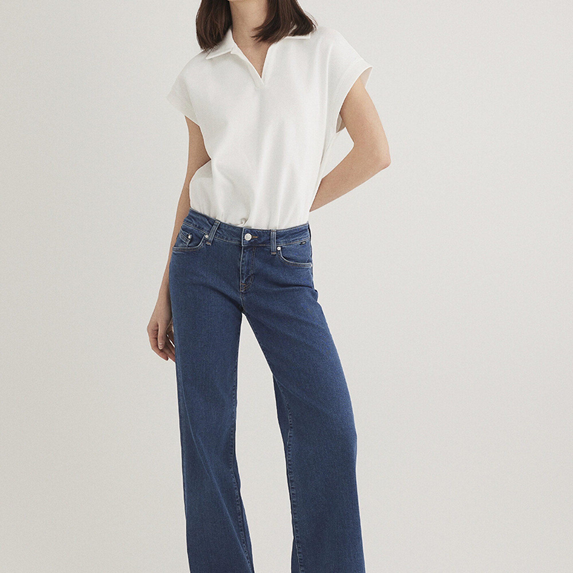 Mavi Deli Dolu Casual Koyu Mavi Jean Pantolon 1010435597