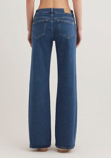  Mavi Deli Dolu Casual Koyu Mavi Jean Pantolon 1010435597