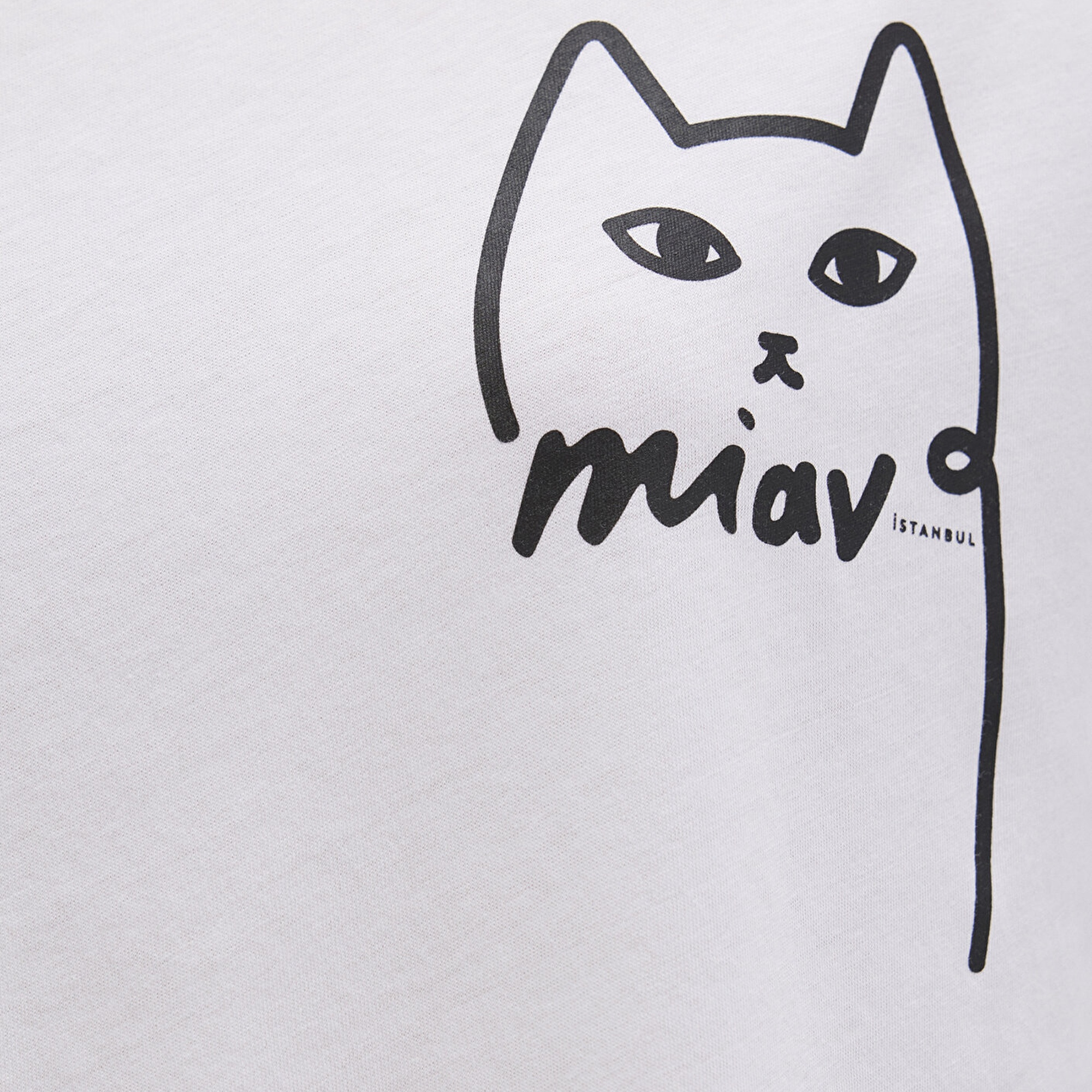 Mavi Kedi Baskılı İstanbul Tişört Regular Fit / Normal Kesim 1610225-620