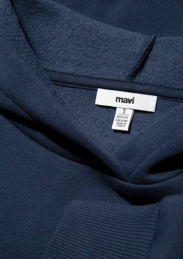  Mavi Kapüşonlu Lacivert Basic Sweatshirt 167299-70488