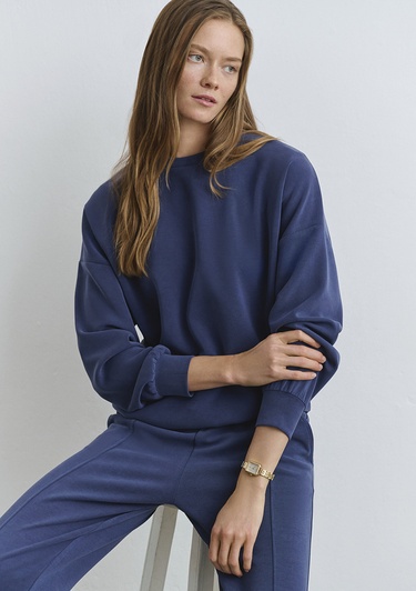  Mavi Lux Touch TENCEL TM Modal Lacivert Sweatshirt 168837-70491