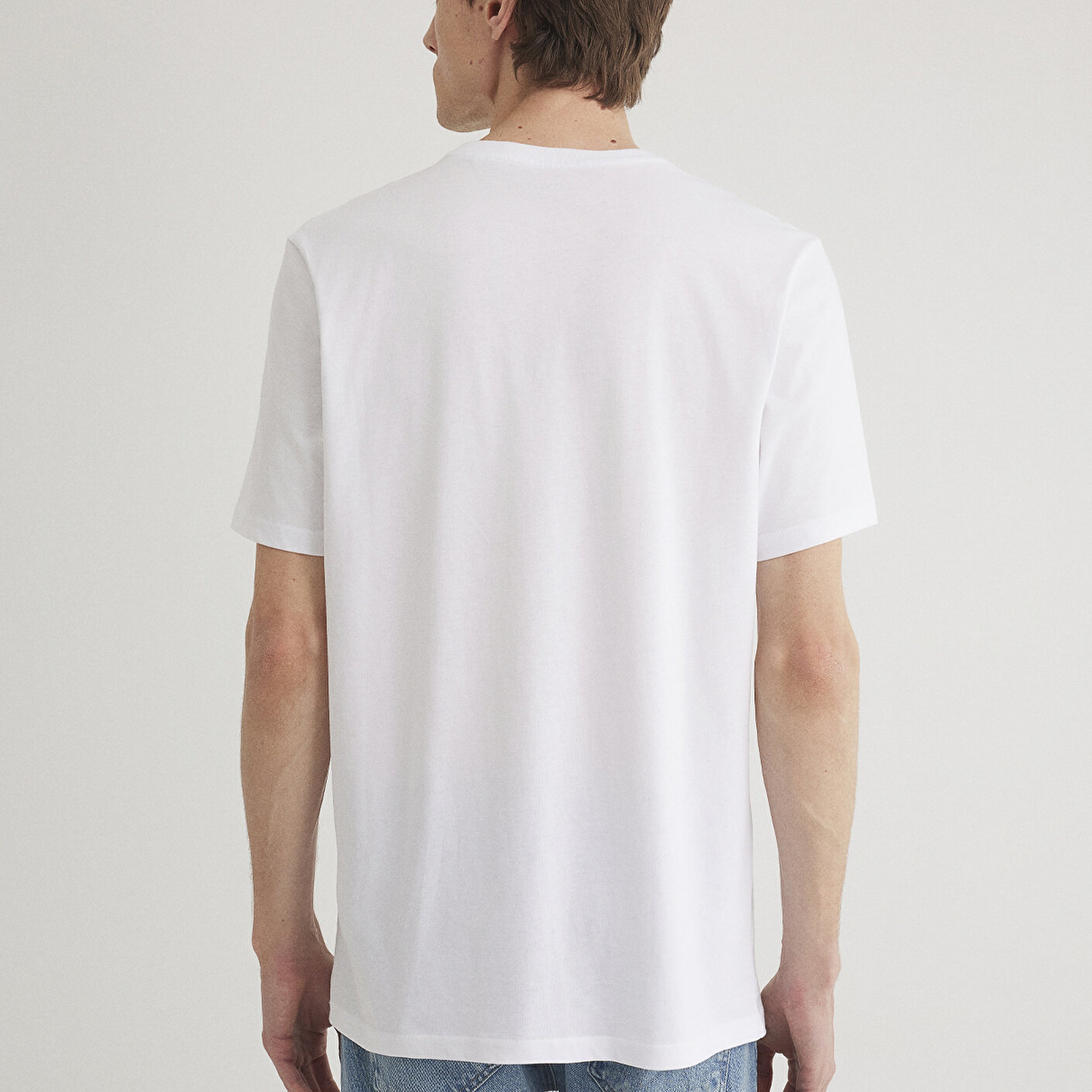 Mavi Miav Baskılı Beyaz Tişört Regular Fit / Normal Kesim 067153-620