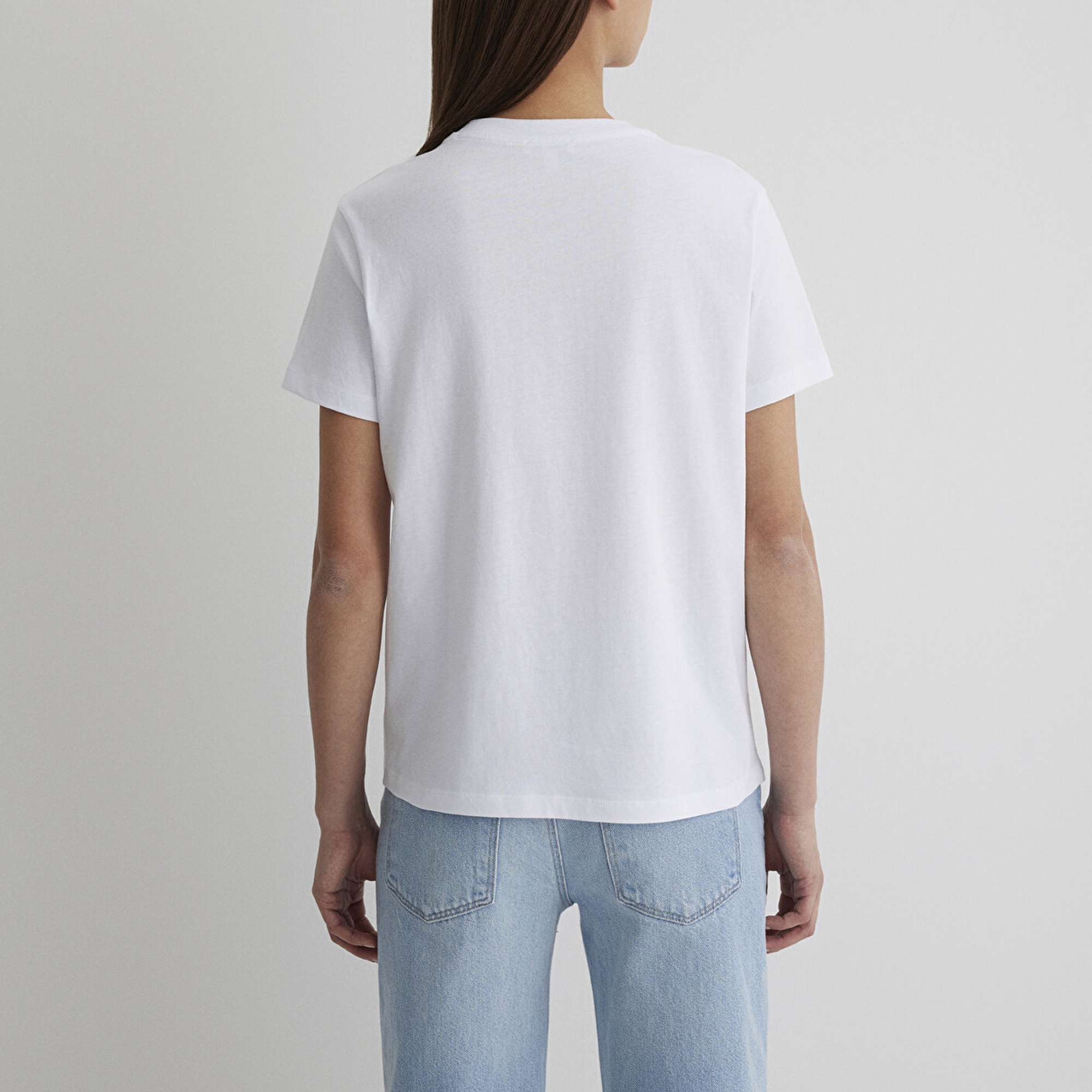 Mavi Miav Baskılı Beyaz Tişört Regular Fit / Normal Kesim 1610622-620