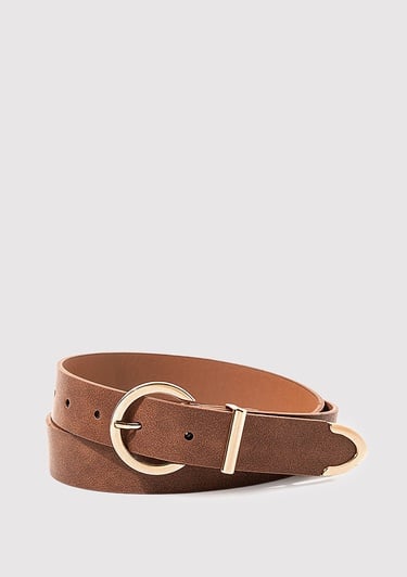  Mavi Kahverengi Suni Deri Kemer 196034-27142