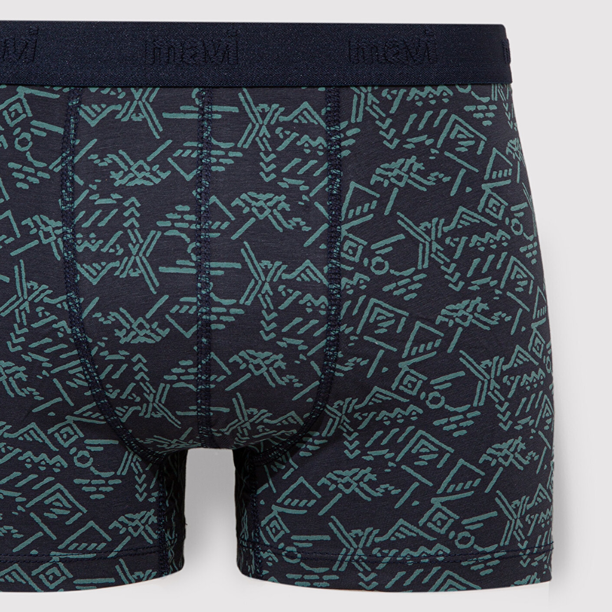 Mavi Baskılı Lacivert Boxer 092459-33648