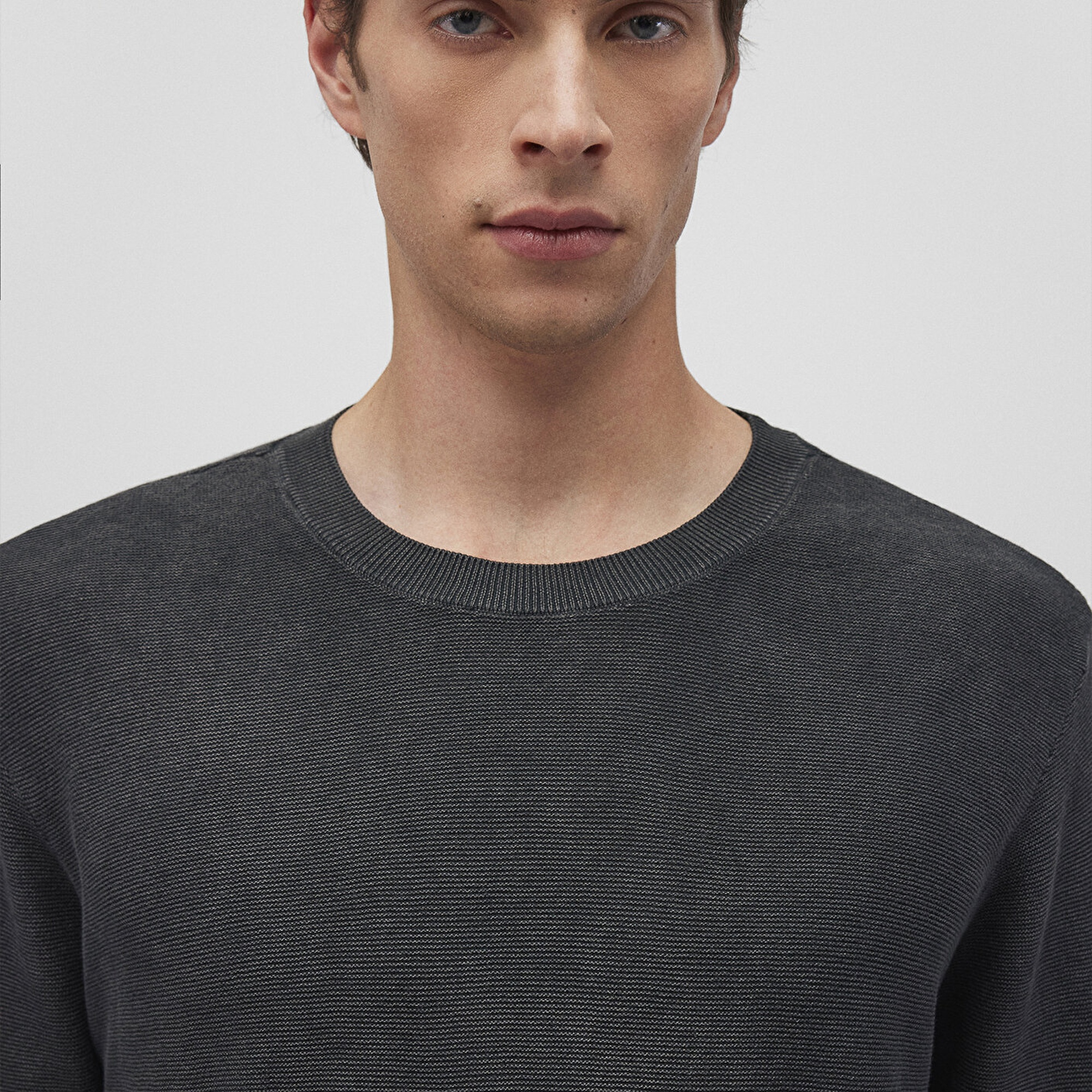 Mavi Bisiklet Yaka Antrasit Basic Kazak Slim Fit / Dar Kesim 070803-34314