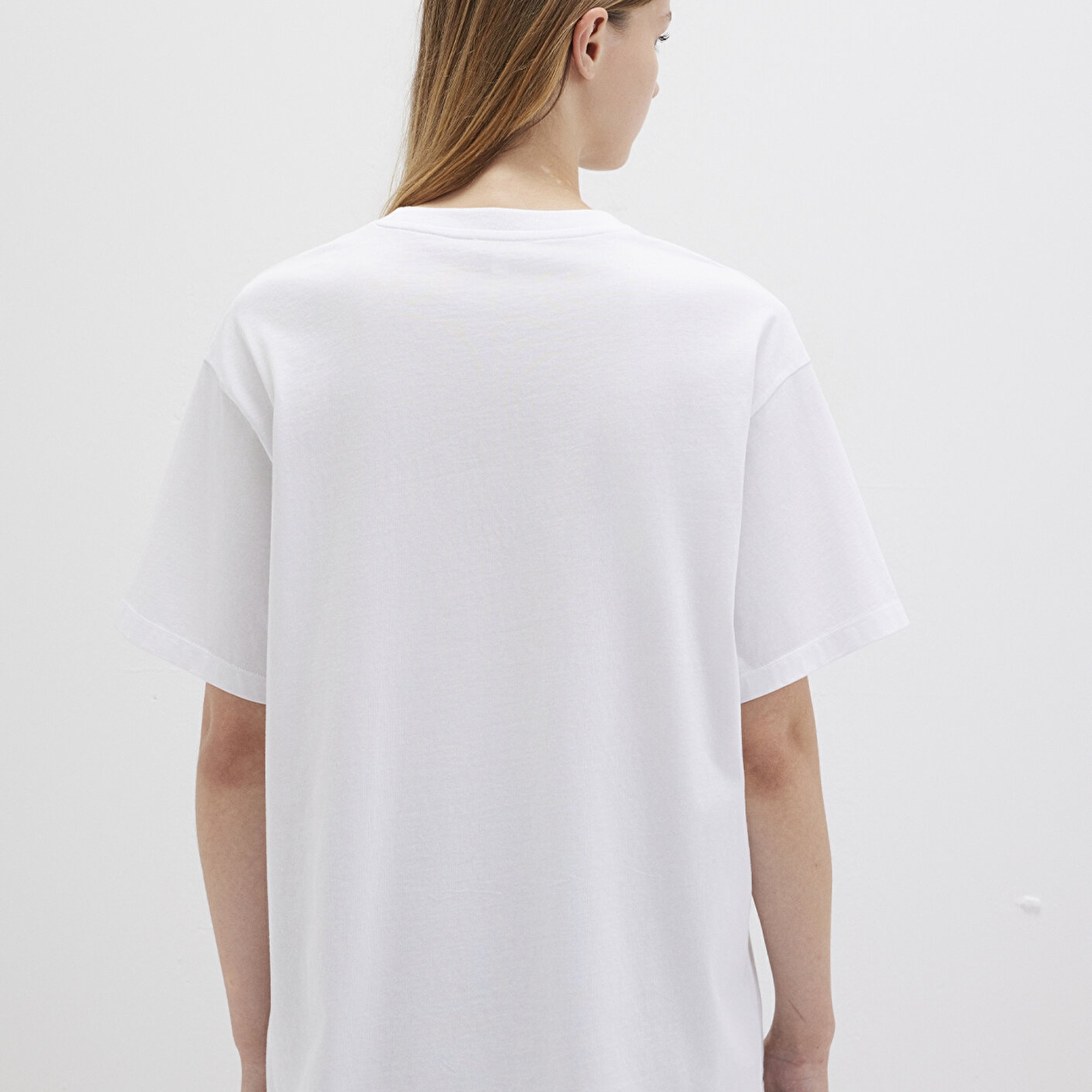 Mavi Mavi Logo Baskılı Beyaz Tişört Oversize / Geniş Kesim 1600843-70000