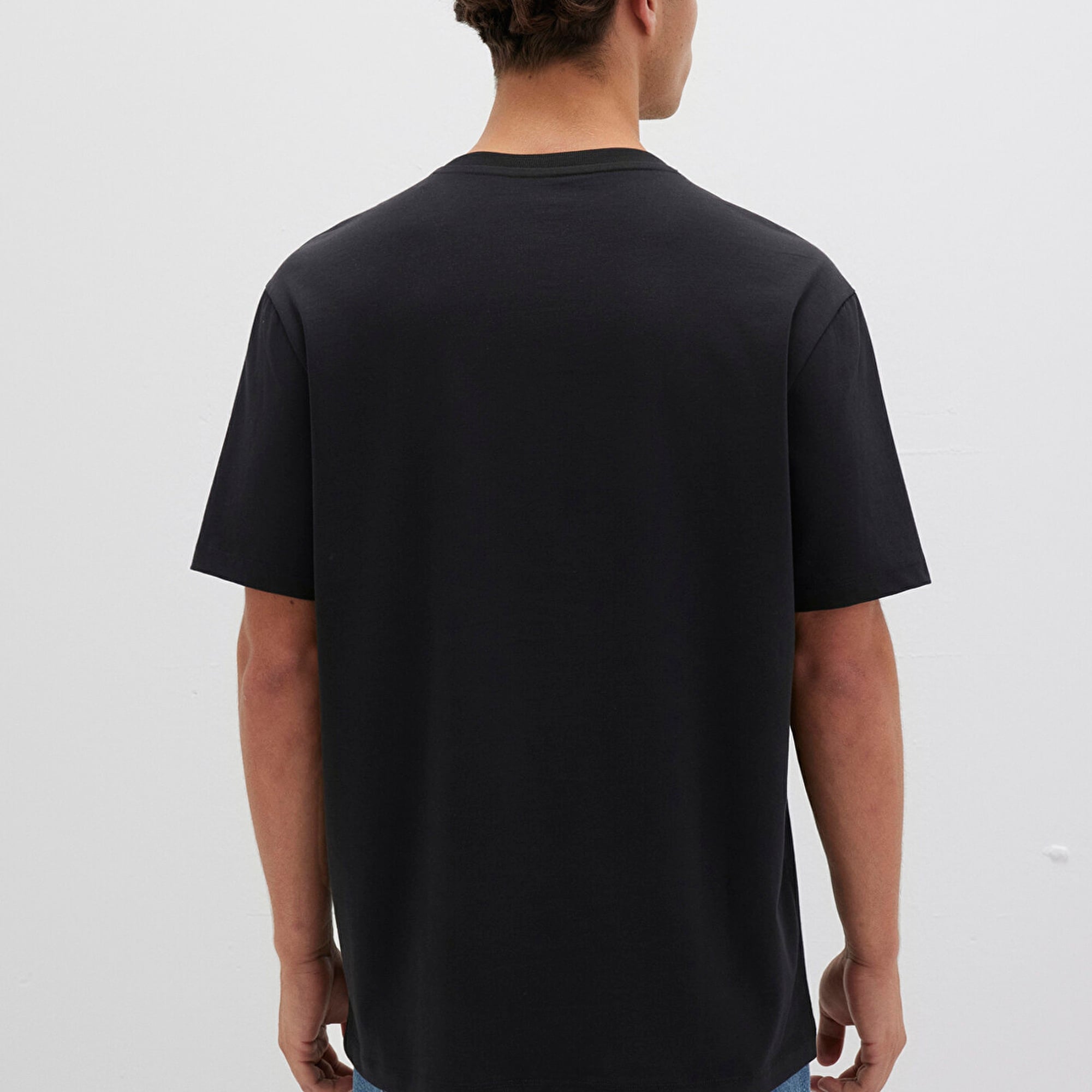 Mavi Siyah Basic Tişört Loose Fit / Bol Rahat Kesim 066249-900