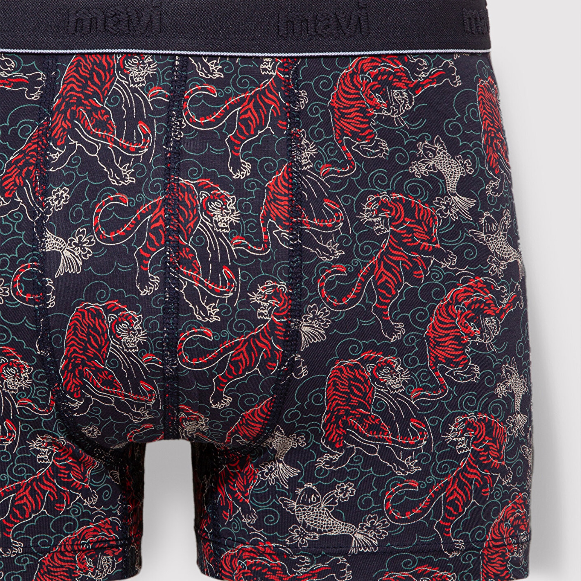 Mavi Kaplan Baskılı Lacivert Boxer 091121-24413