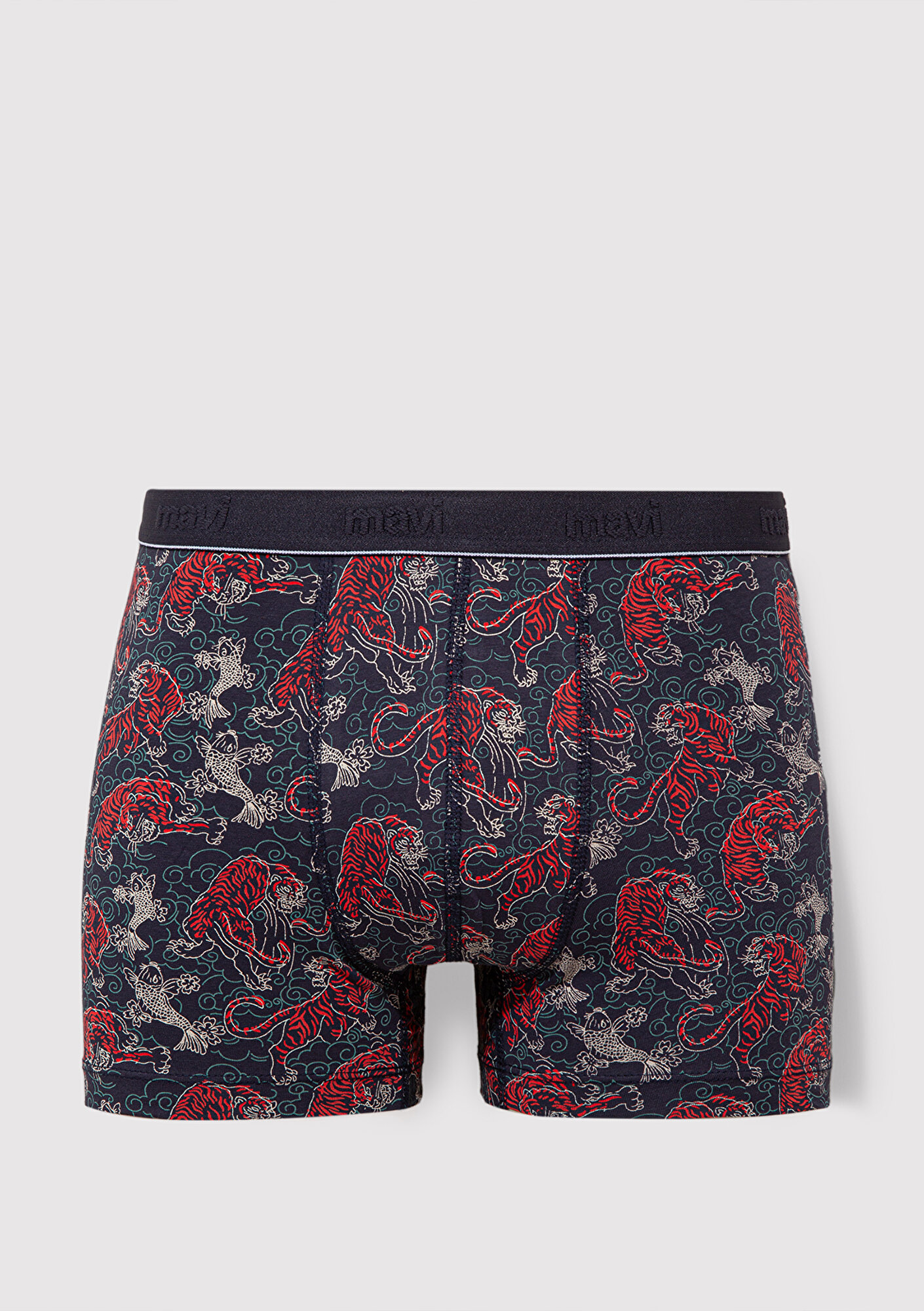  Mavi Kaplan Baskılı Lacivert Boxer 091121-24413