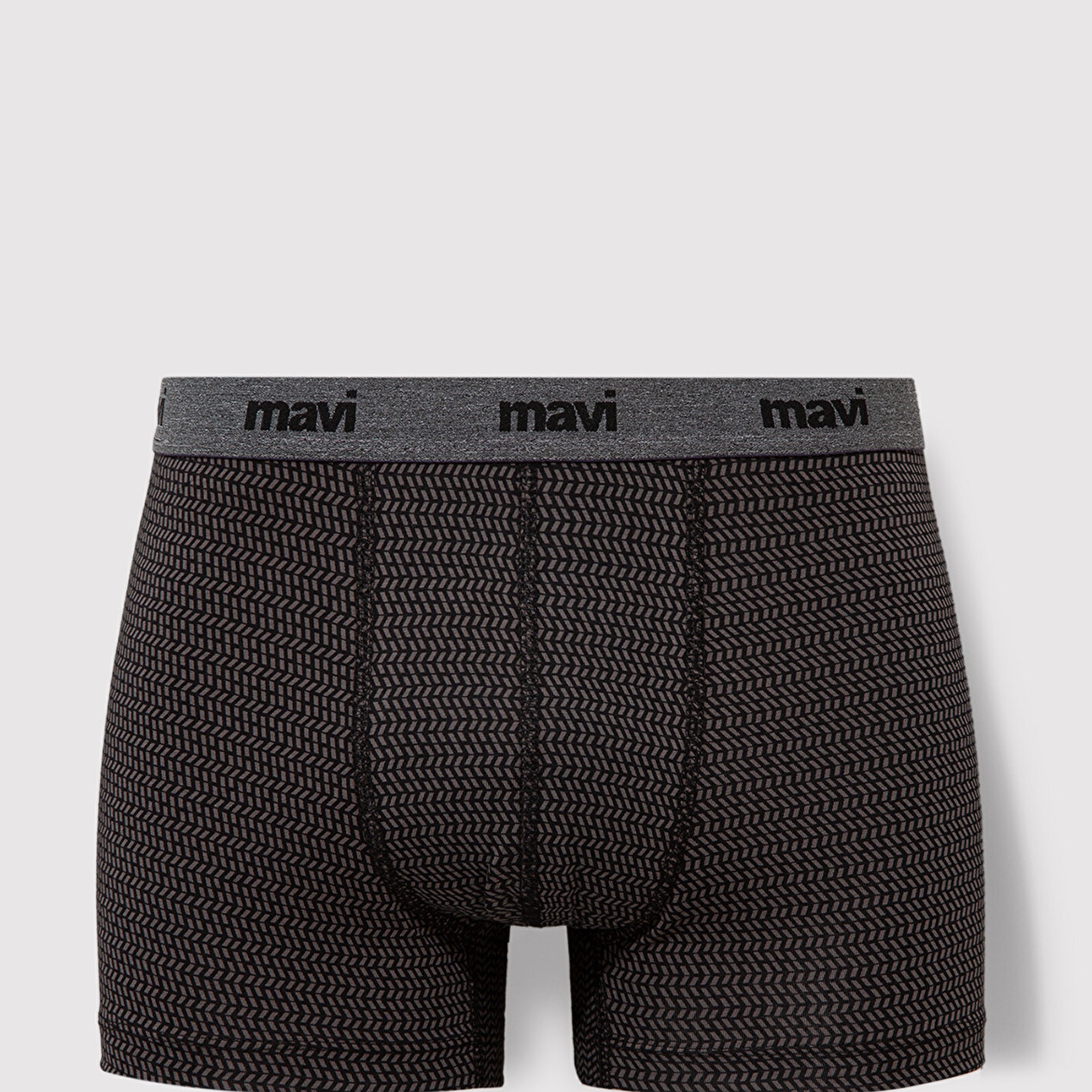 Mavi Geometrik Desenli Antrasit Boxer 092083-900