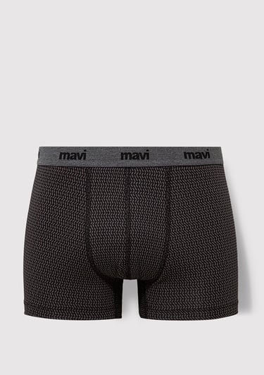  Mavi Geometrik Desenli Antrasit Boxer 092083-900