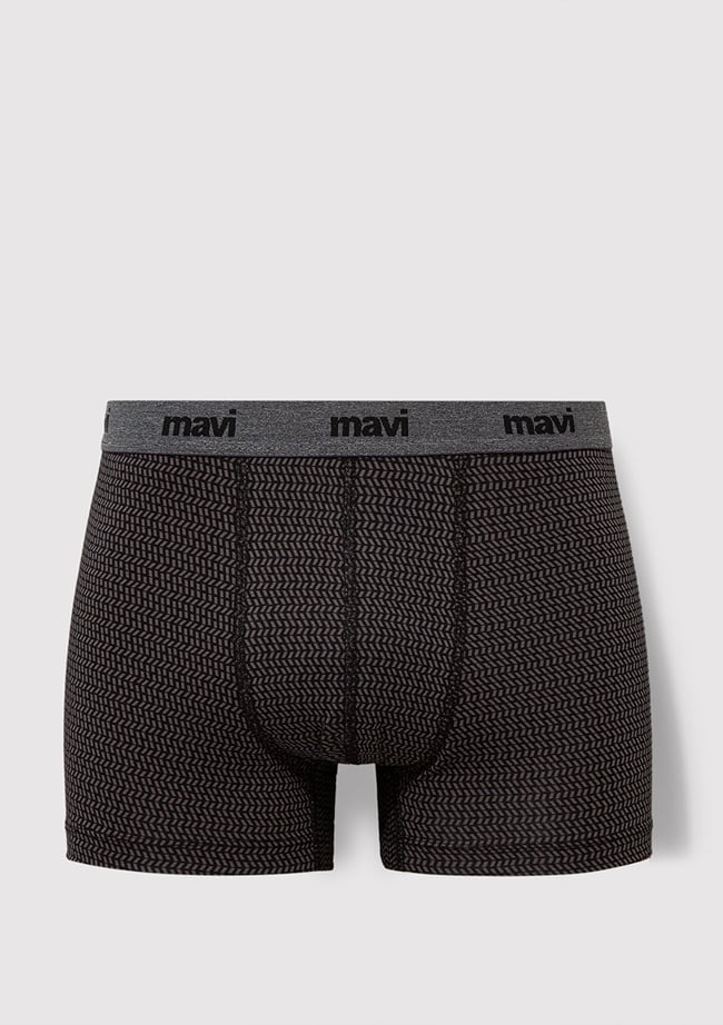  Mavi Geometrik Desenli Antrasit Boxer 092083-900