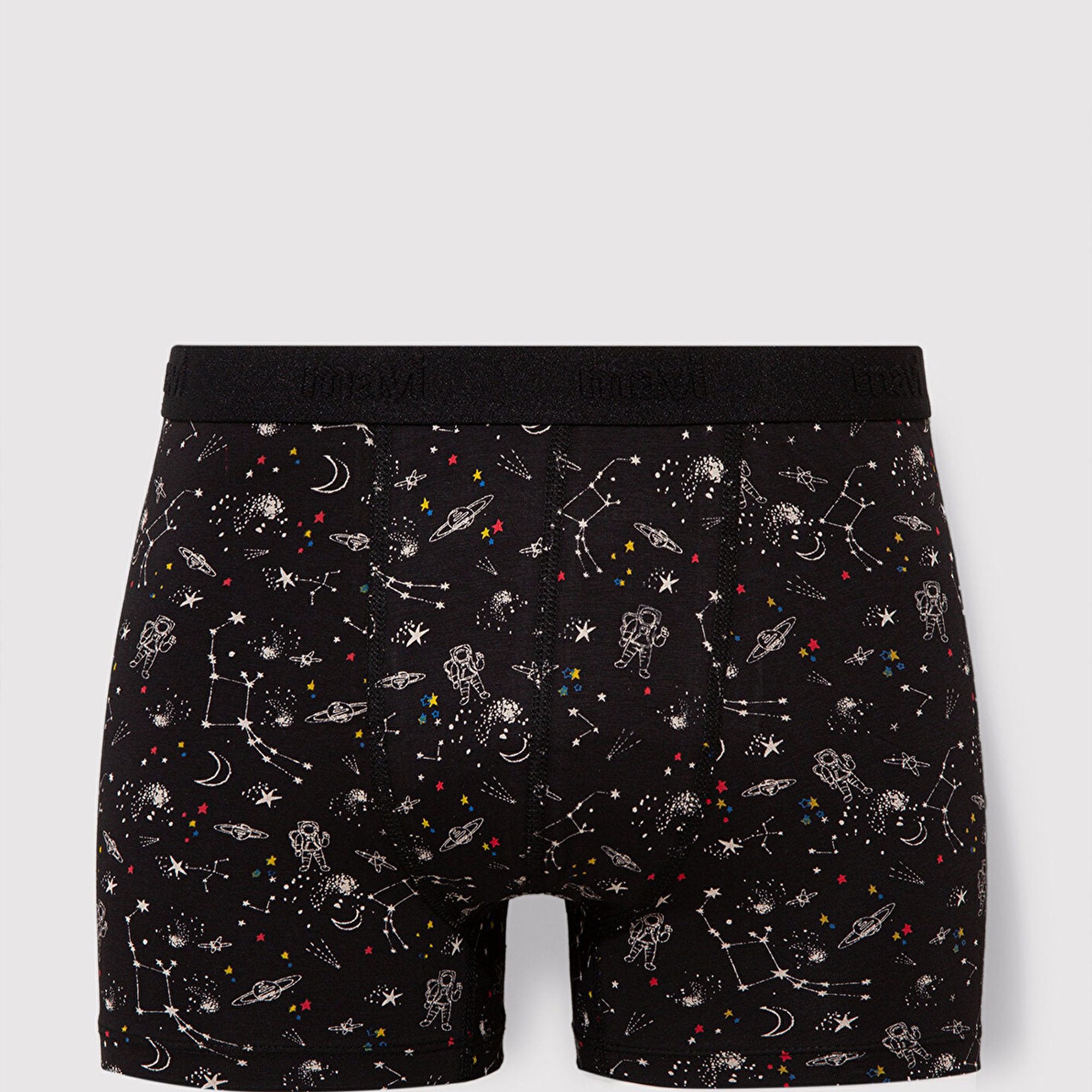 Mavi Galaksi Baskılı Siyah Boxer 092084-900