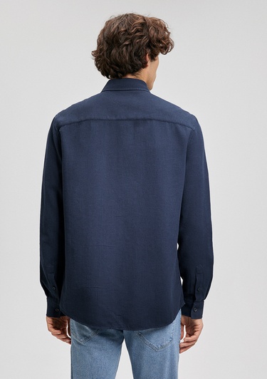  Mavi Lacivert Gömlek Slim Fit / Dar Kesim 8810217-81583