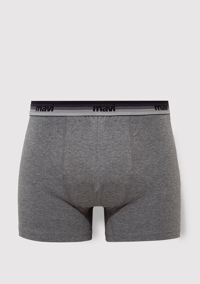  Mavi Gri Basic Boxer 092647-35059