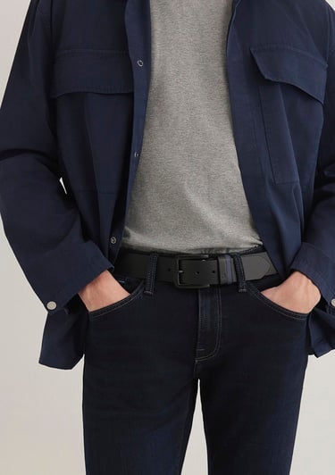  Mavi Siyah Deri Kemer 090499-15903