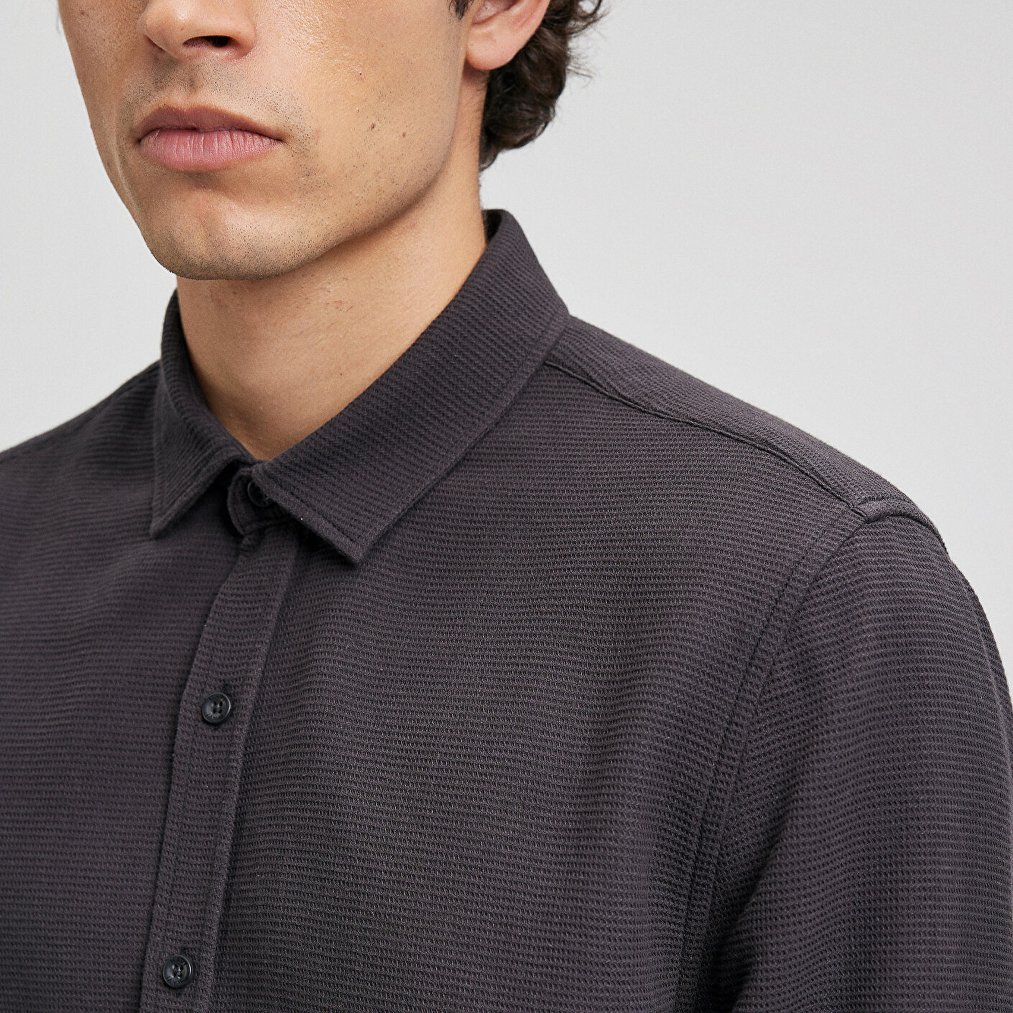 Mavi Siyah Gömlek Slim Fit / Dar Kesim 8810217-900