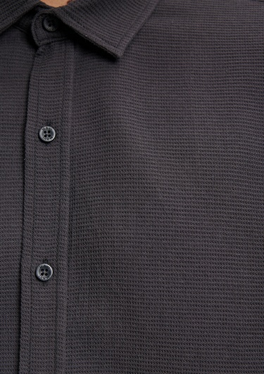  Mavi Siyah Gömlek Slim Fit / Dar Kesim 8810217-900