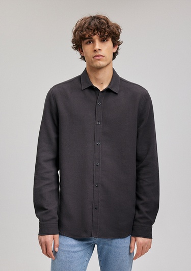  Mavi Siyah Gömlek Slim Fit / Dar Kesim 8810217-900