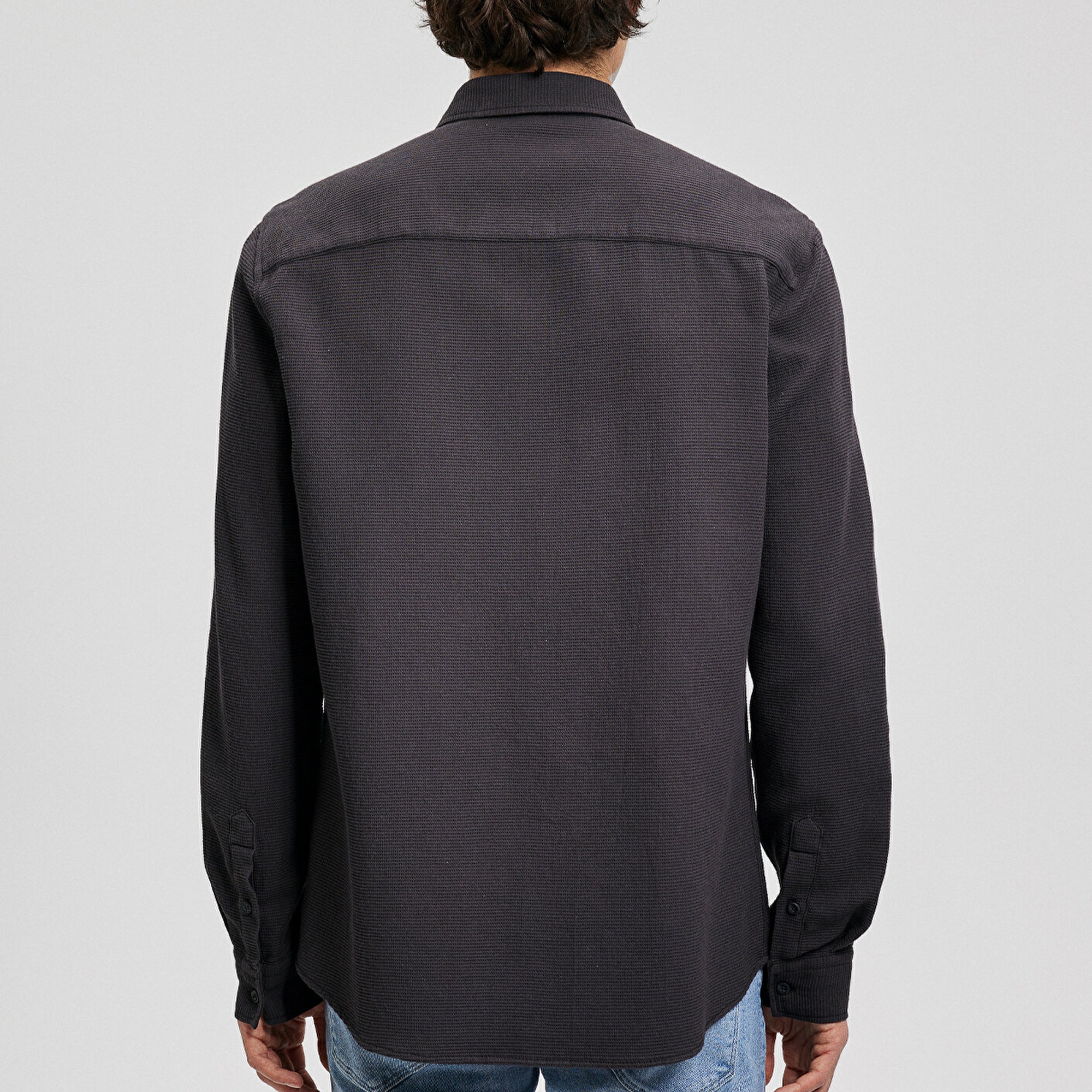 Mavi Siyah Gömlek Slim Fit / Dar Kesim 8810217-900