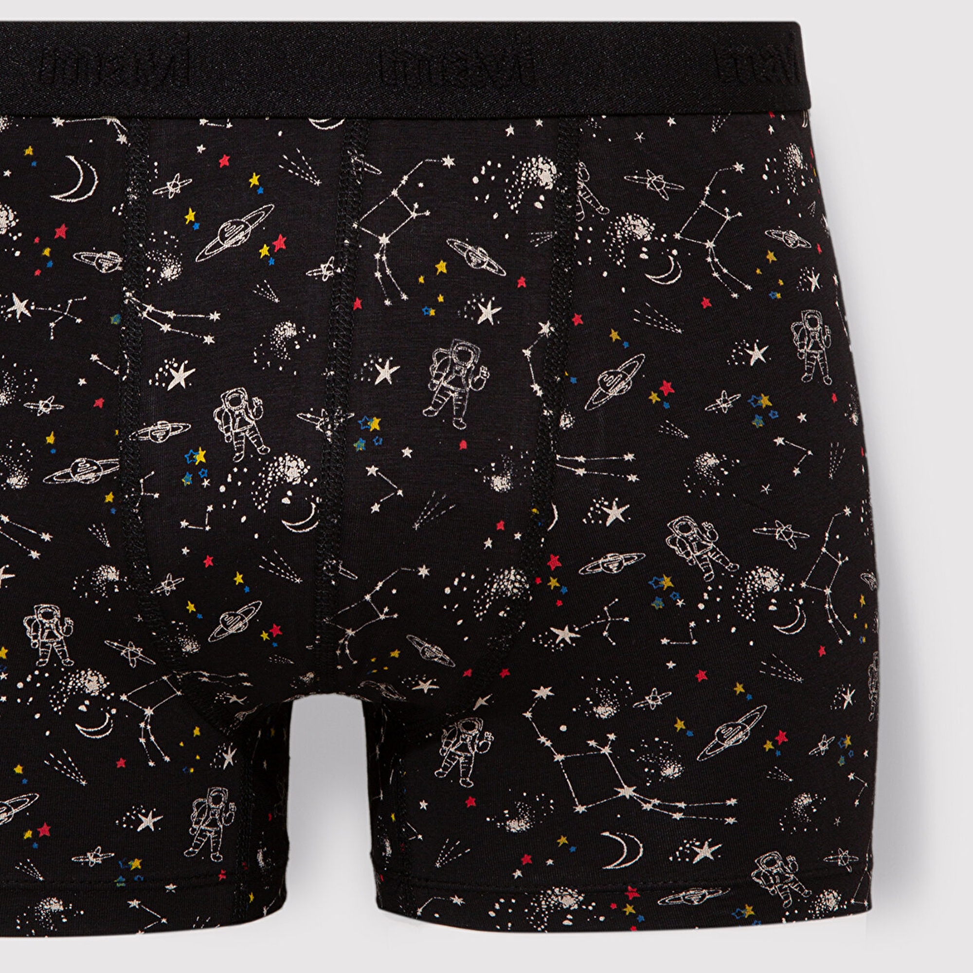 Mavi Galaksi Baskılı Siyah Boxer 092084-900