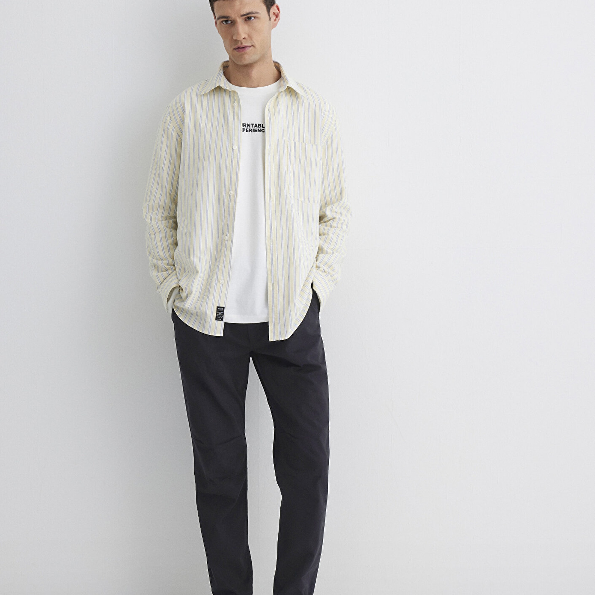 Mavi Beli Lastikli Siyah Jogger Pantolon 000169-34314