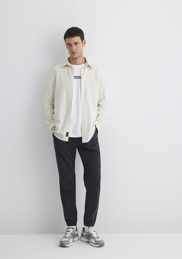  Mavi Beli Lastikli Siyah Jogger Pantolon 000169-34314