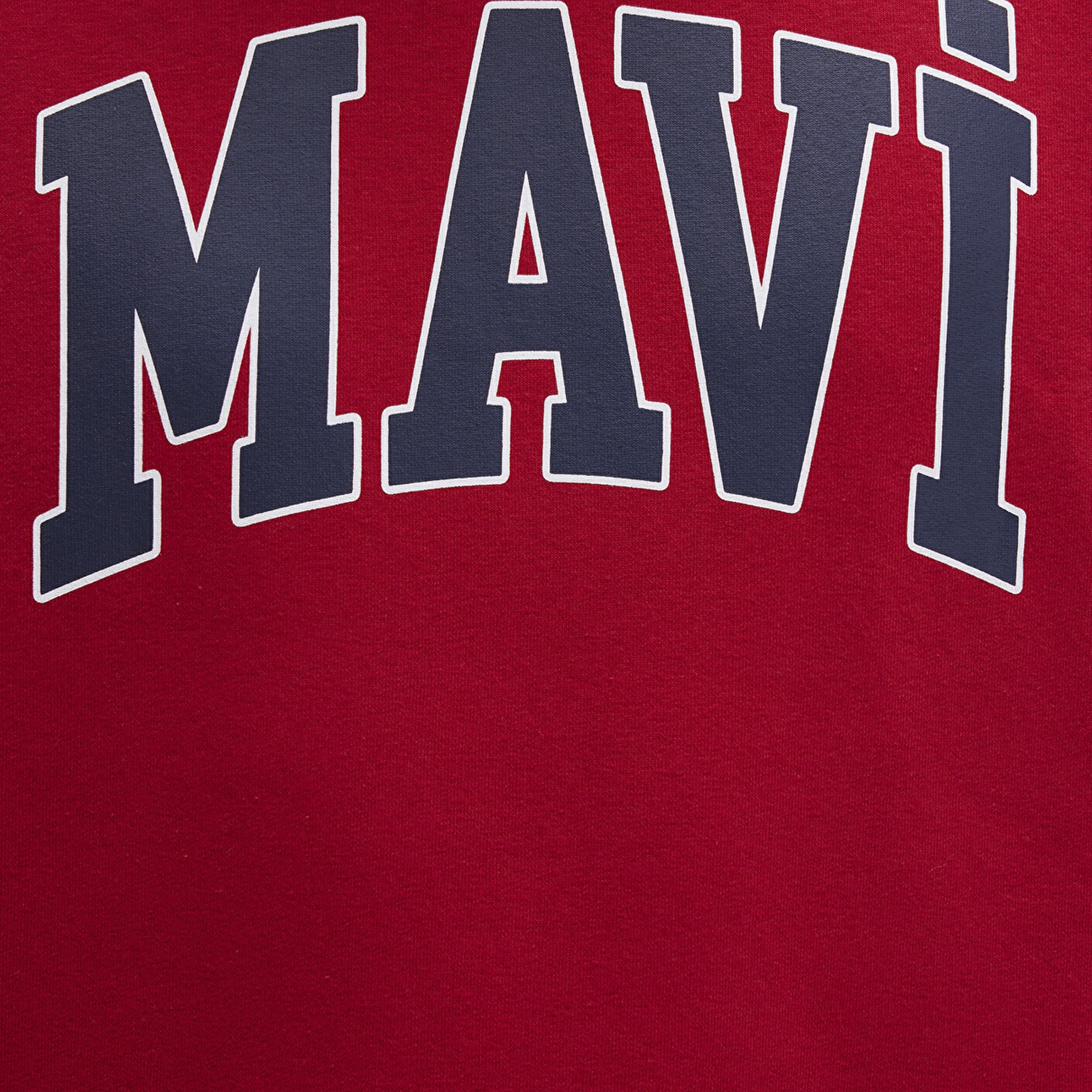 Mavi Mavi Logo Baskılı Kapüşonlu Kırmızı Sweatshirt 067149-70464