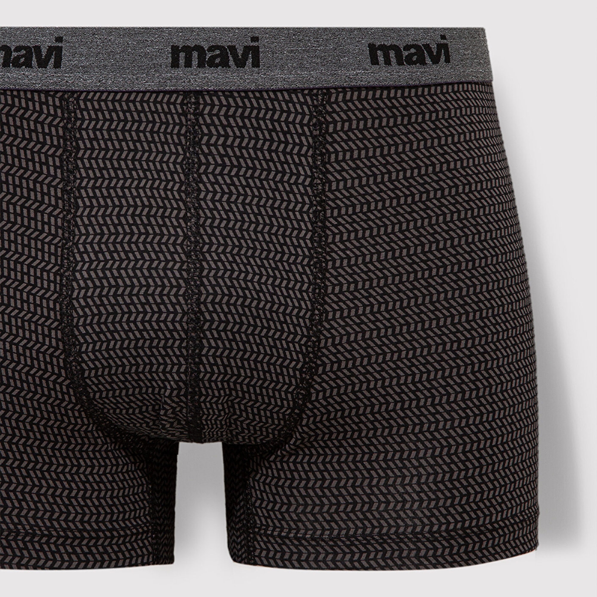 Mavi Geometrik Desenli Antrasit Boxer 092083-900
