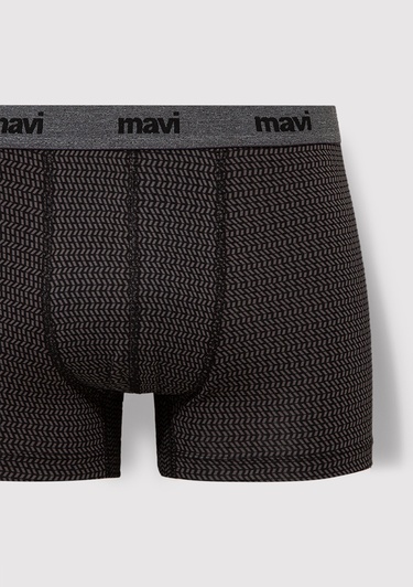  Mavi Geometrik Desenli Antrasit Boxer 092083-900