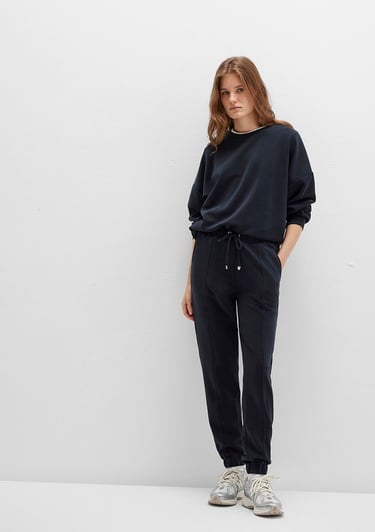  Mavi Lux Touch Siyah Modal Eşofman Altı 1600453-900