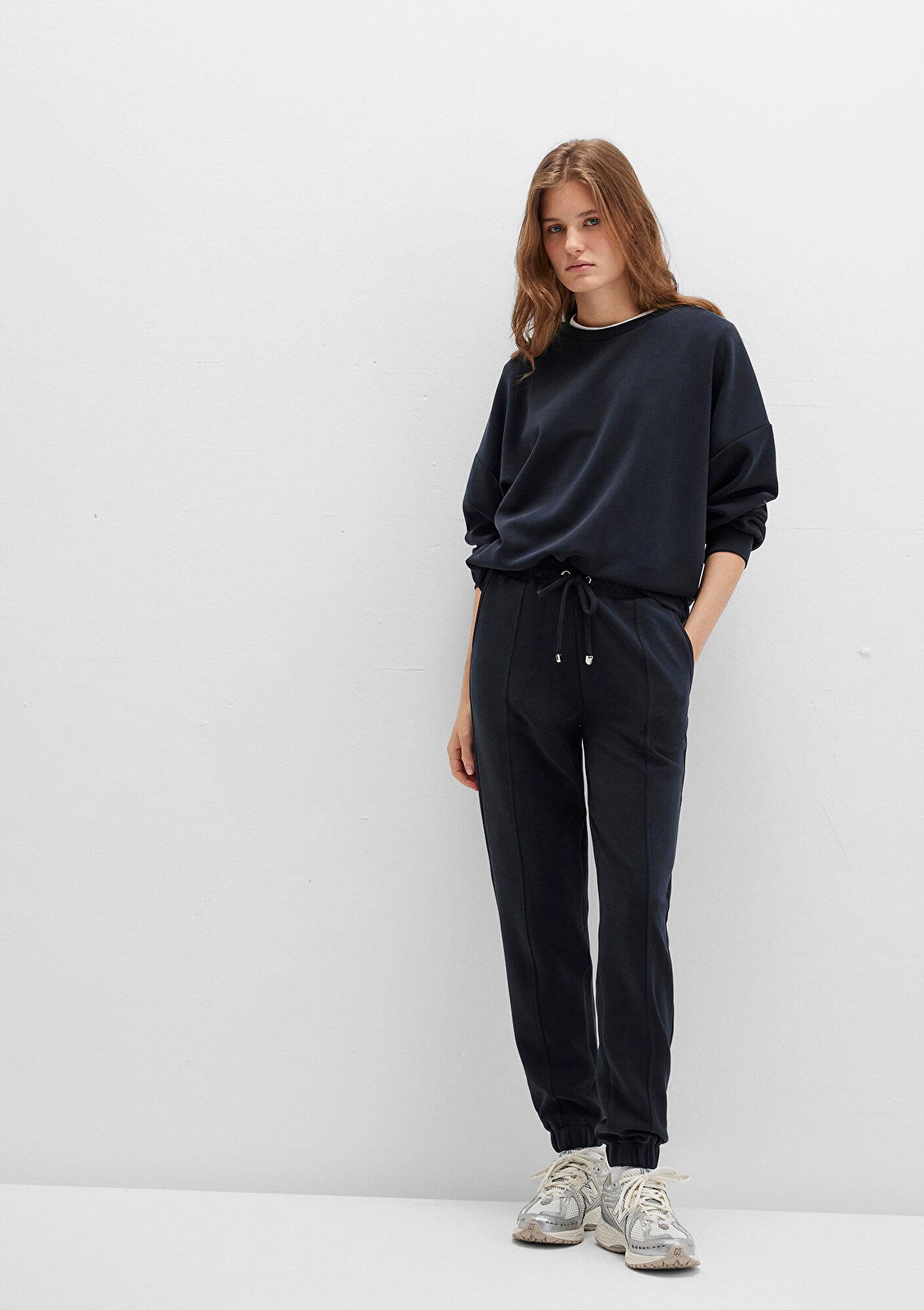  Mavi Lux Touch Siyah Modal Eşofman Altı 1600453-900