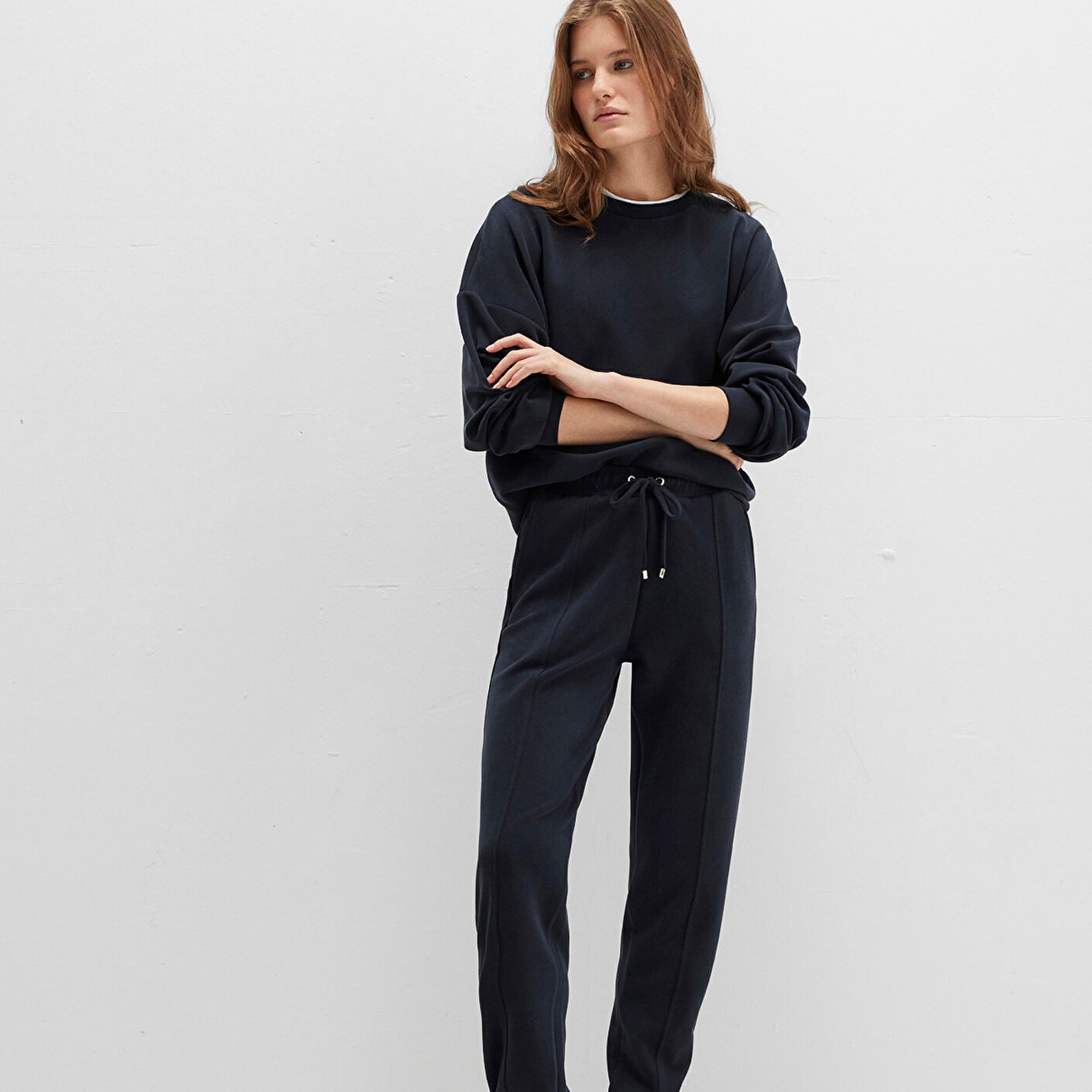 Mavi Lux Touch Siyah Modal Eşofman Altı 1600453-900