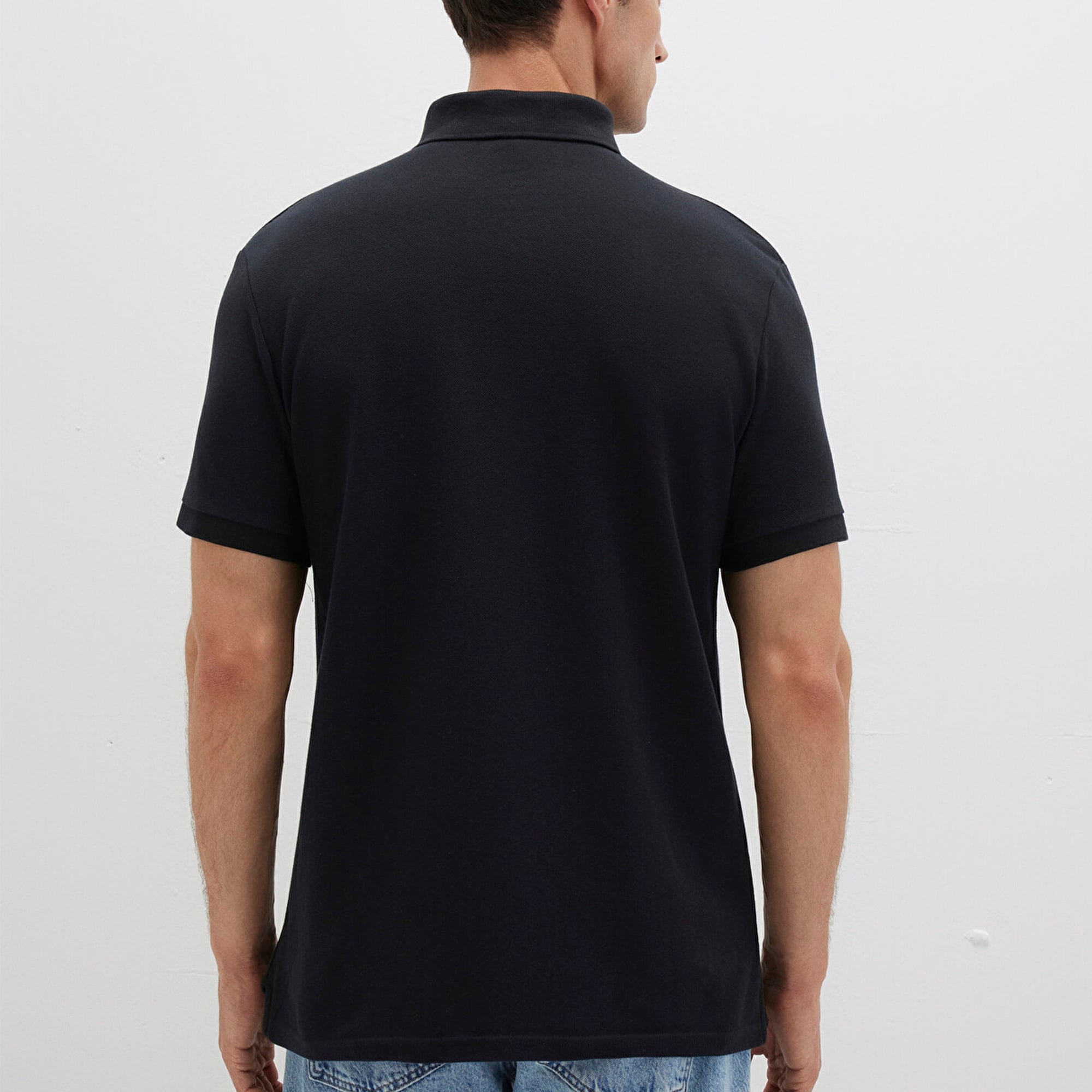 Mavi Siyah Polo Tişört Slim Fit / Dar Kesim 063247-900