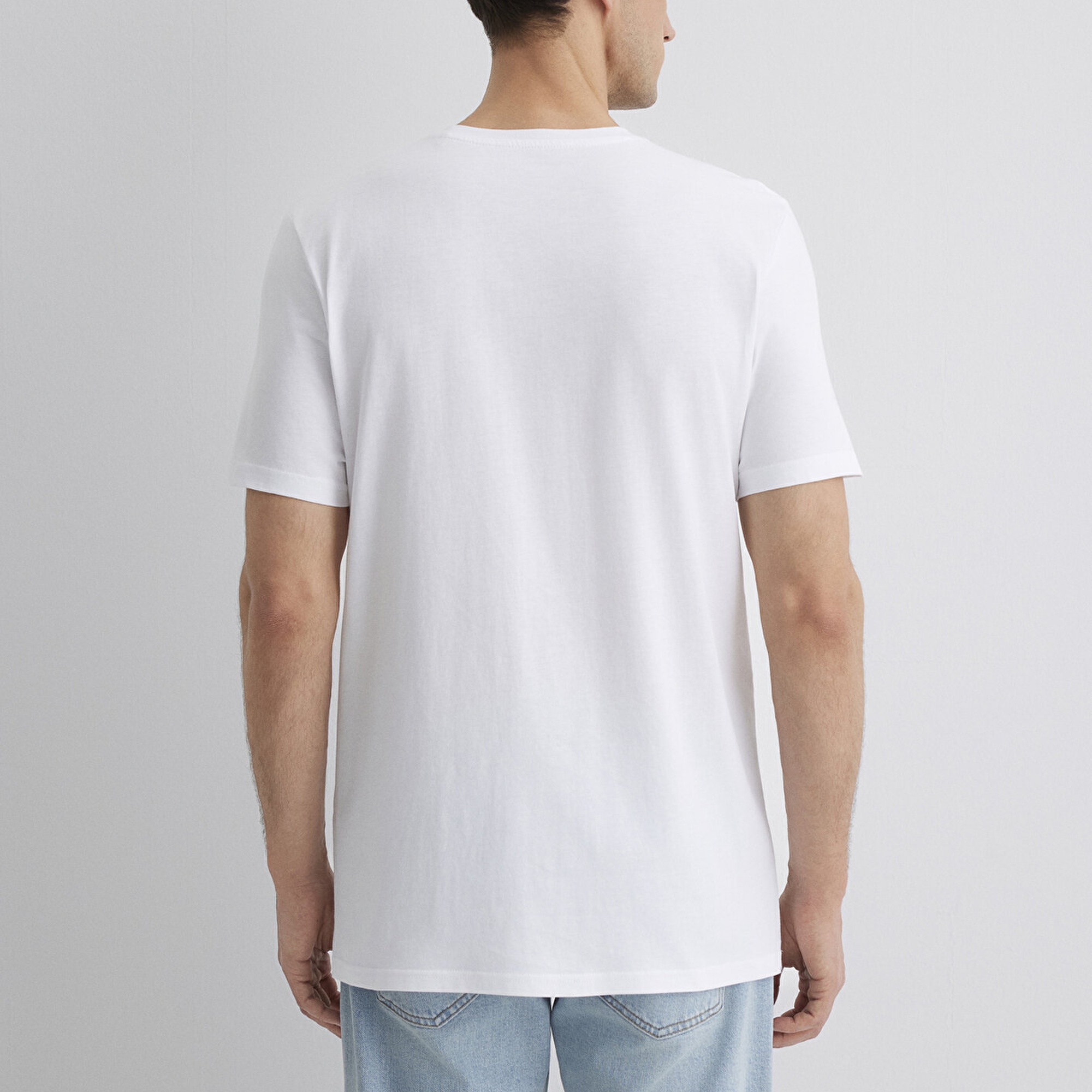 Mavi Mavi Jeans Baskılı Beyaz Tişört Slim Fit / Dar Kesim 066841-620