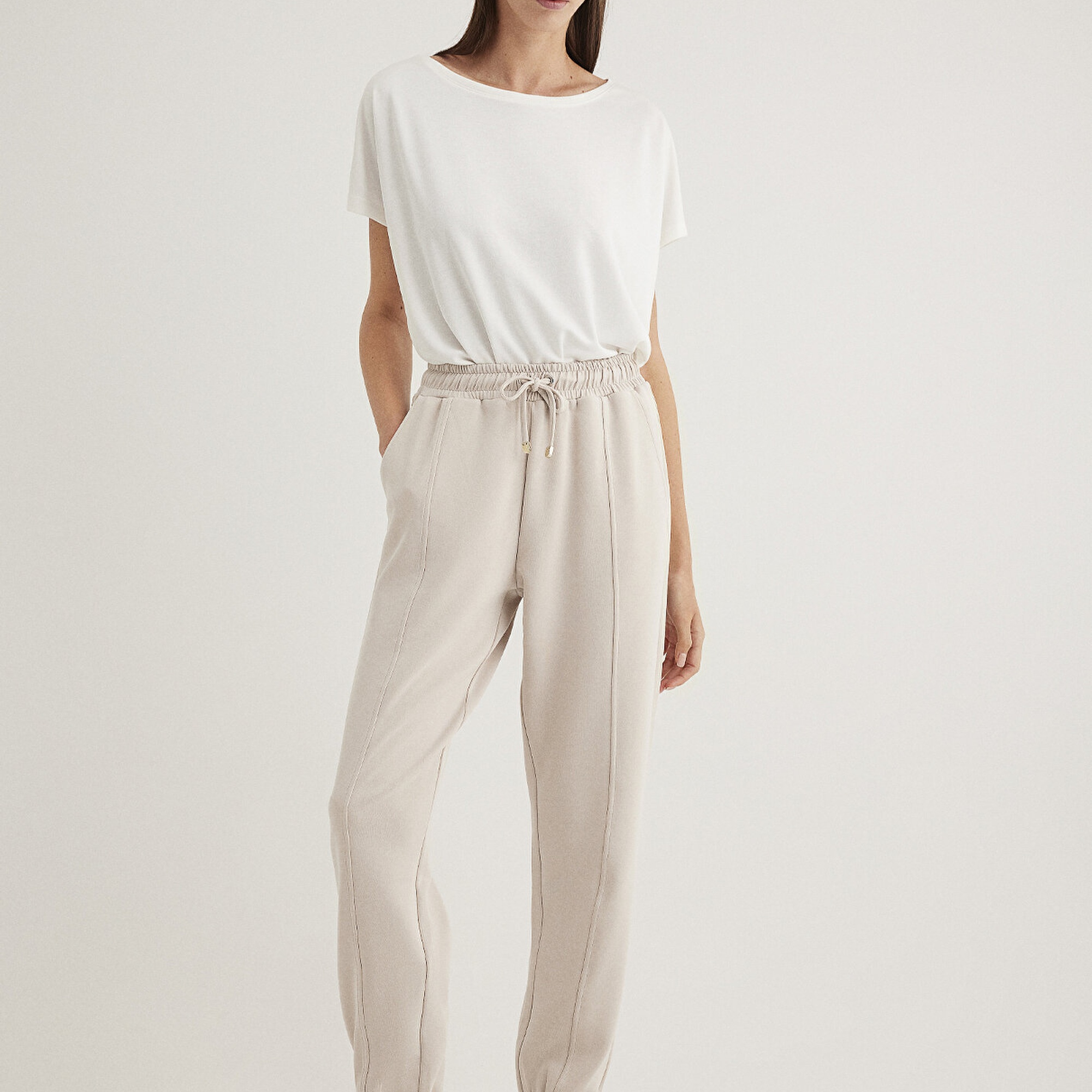 Mavi Lux Touch TENCEL TM Modal Bej Eşofman Altı 1600453-34531