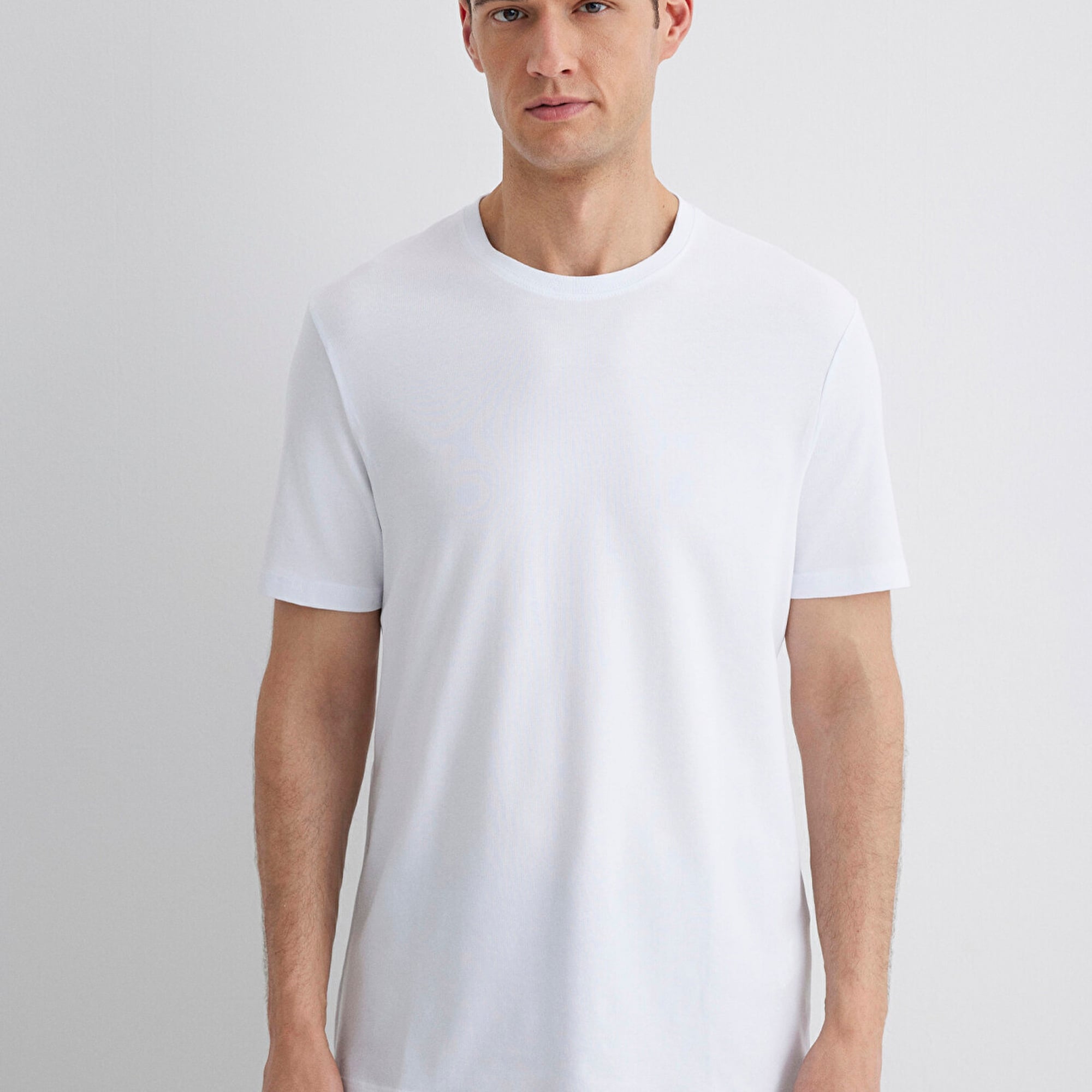 Mavi Stretch Beyaz Basic Tişört Regular Fit / Normal Kesim 0610252-620