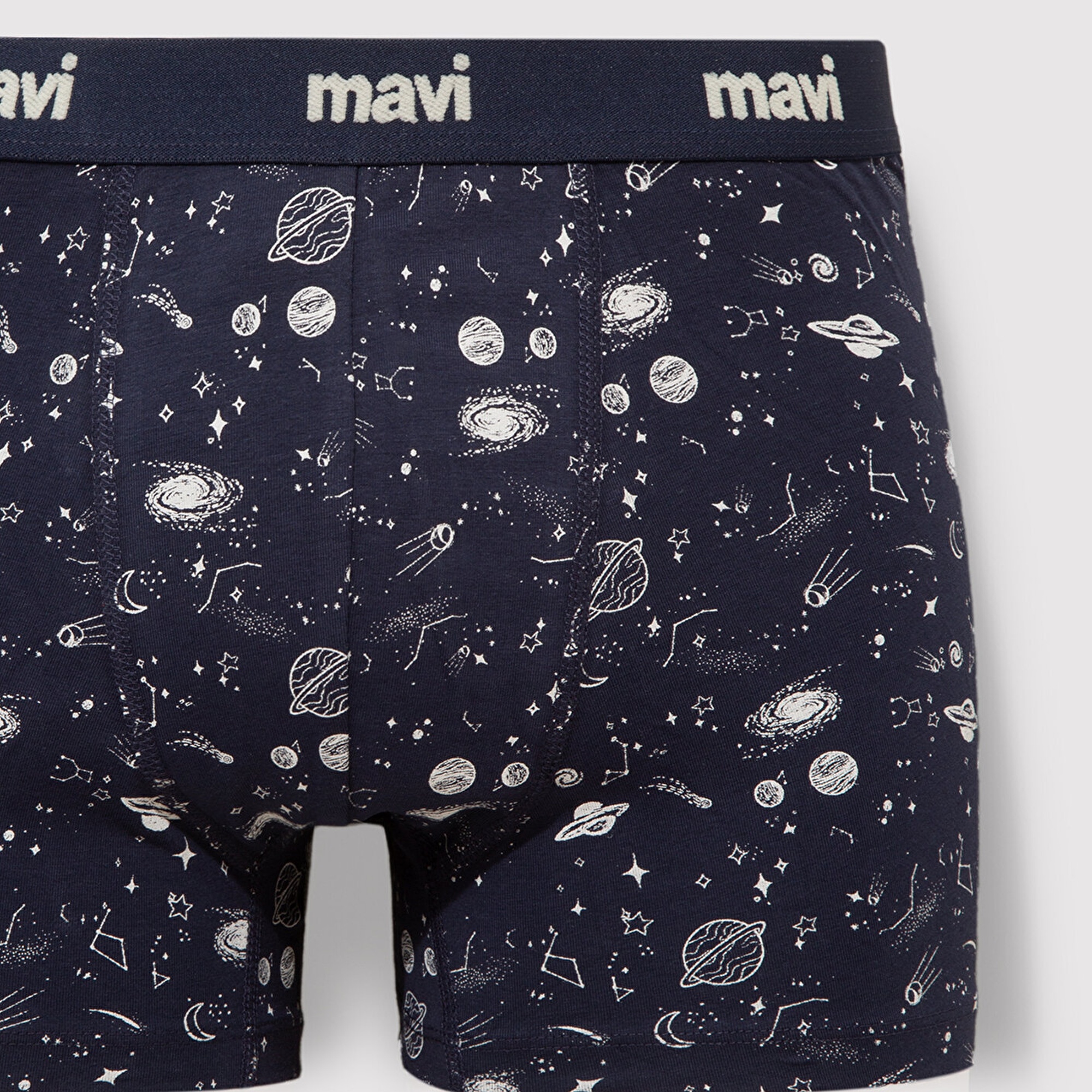 Mavi Gezegen Baskılı Lacivert Boxer 092456-33648