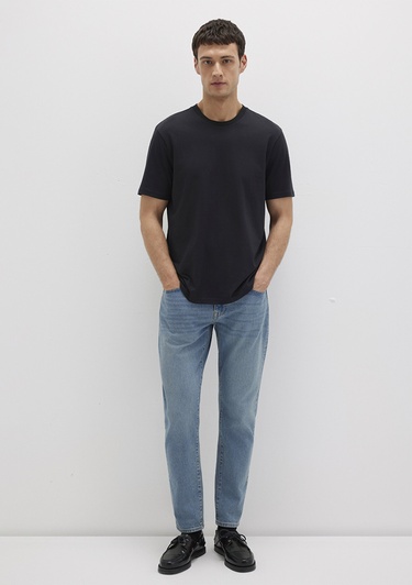  Mavi Organik Pamuk Siyah Tişört Regular Fit / Normal Kesim 066483-900