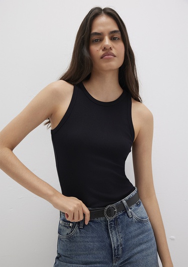  Mavi Siyah Suni Deri Kemer 1910750-900