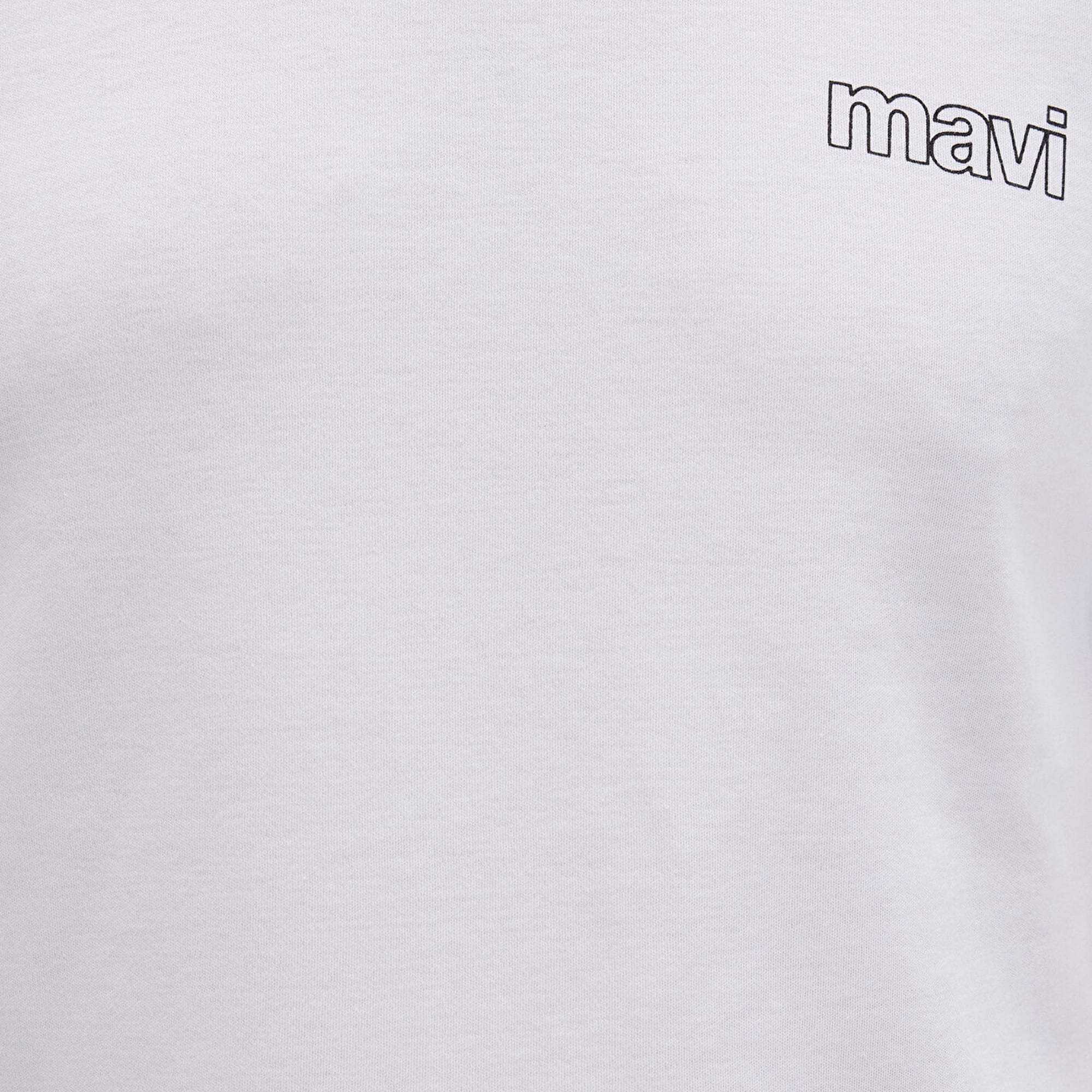 Mavi Mavi Logo Baskılı Beyaz Tişört Slim Fit / Dar Kesim 0610360-620