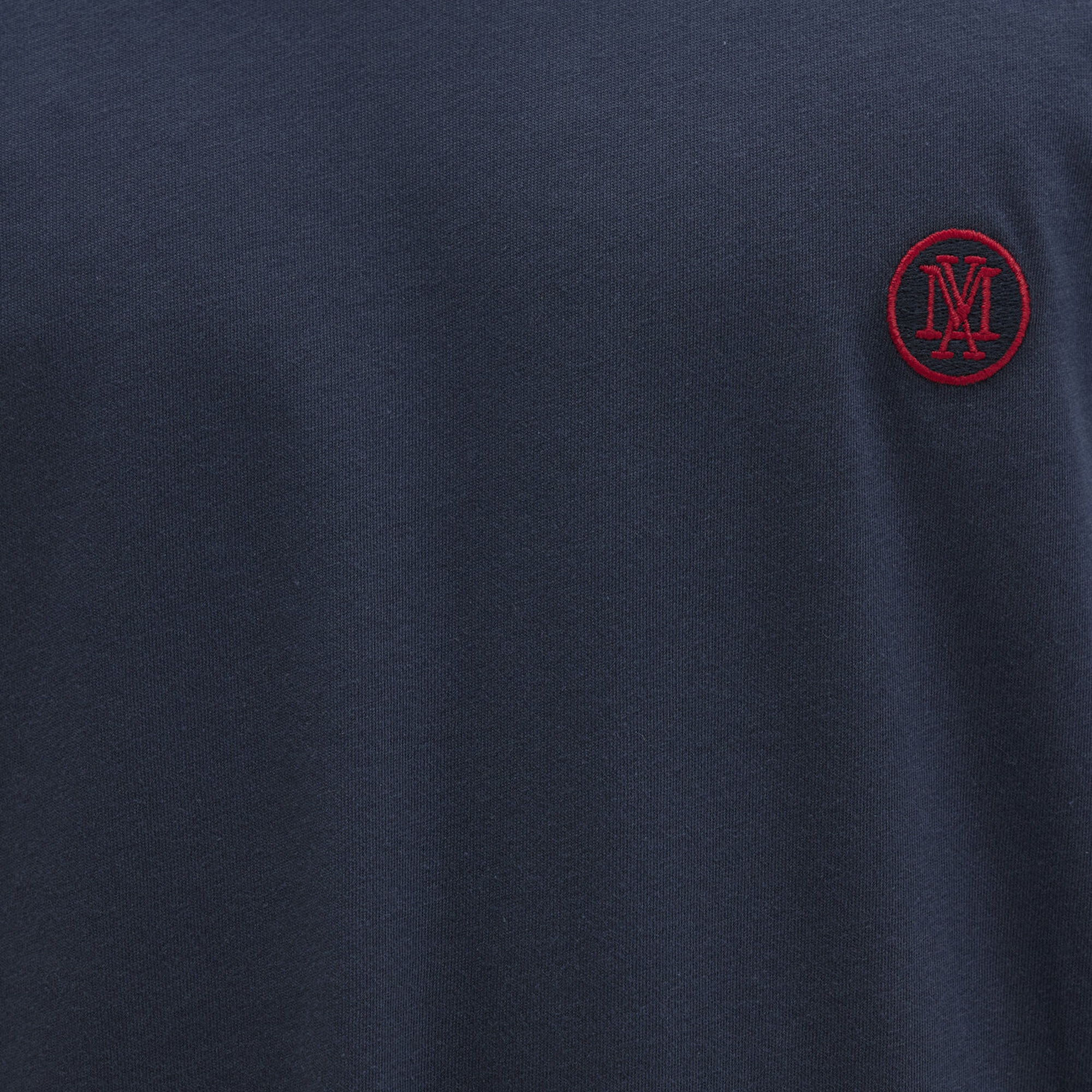 Mavi Mavi Logo İşlemeli Lacivert Basic Tişört Loose Fit / Bol Rahat Kesim 067074-33207