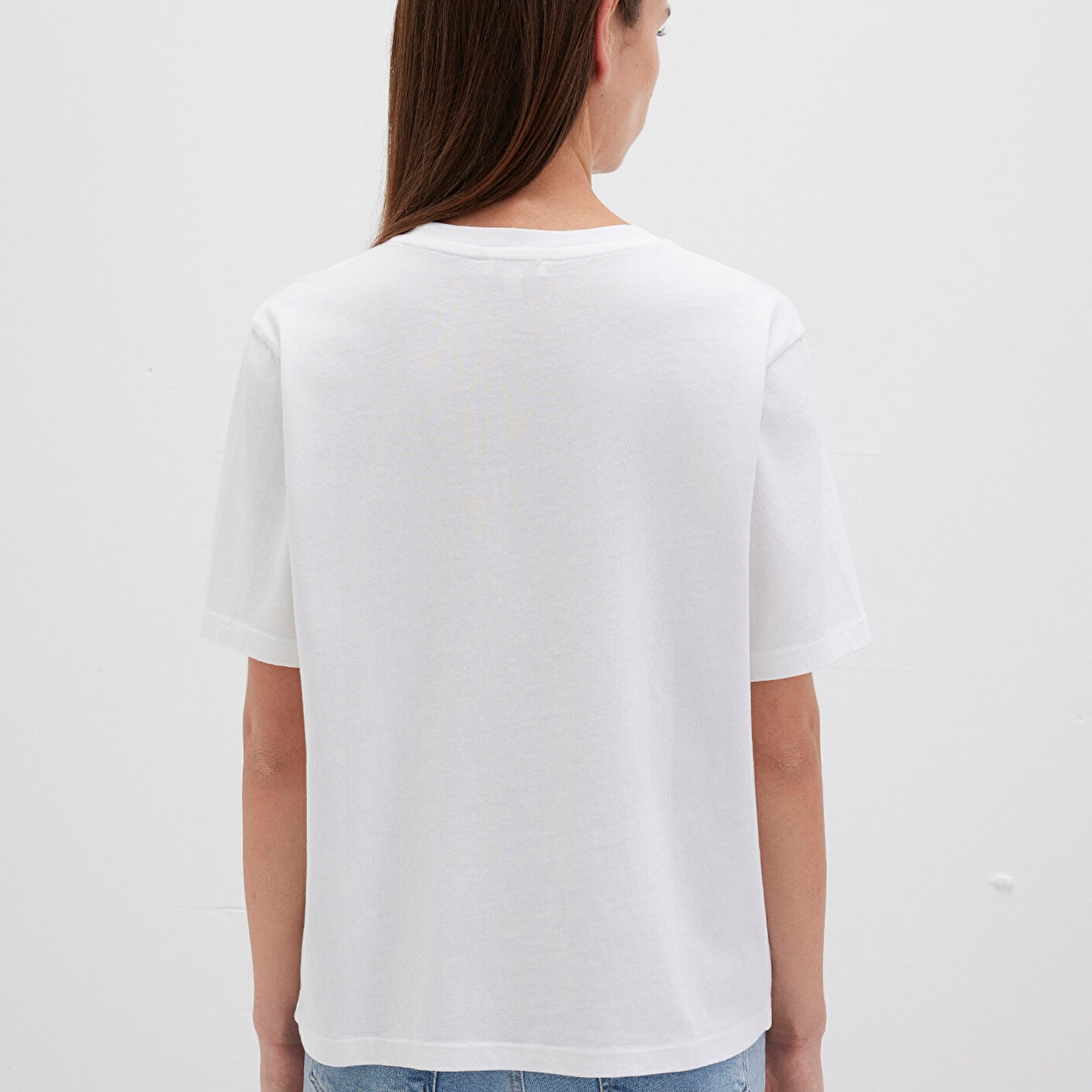 Mavi Mavi Logo Baskılı Beyaz Tişört Regular Fit / Normal Kesim 1611594-620